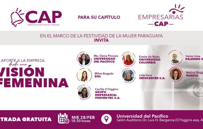 CAP realizará charla por el día de la Mujer Paraguaya