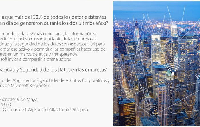 Charla exclusiva para los miembros de la CAP: «Privacidad y Seguridad de los datos en las Empresas»