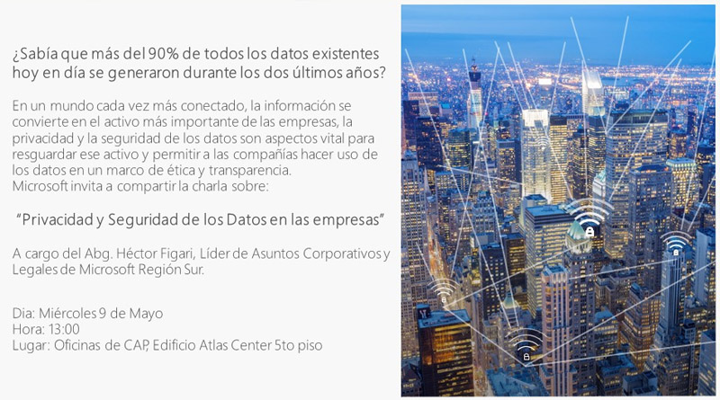 Charla exclusiva para los miembros de la CAP: «Privacidad y Seguridad de los datos en las Empresas»