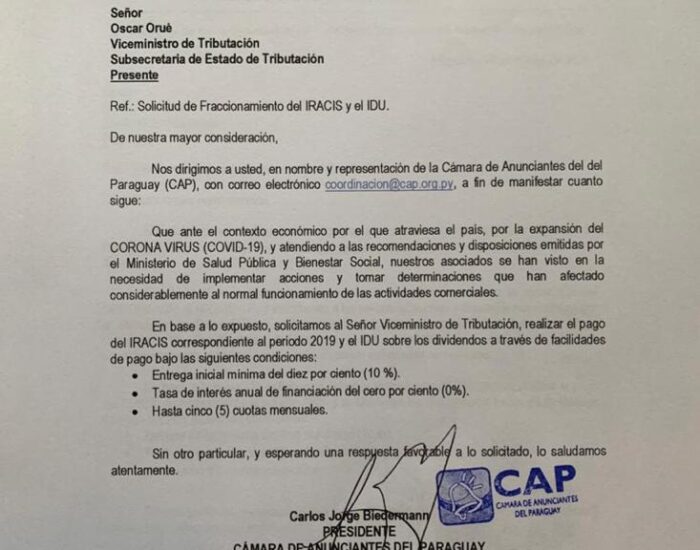 CAP solicita medidas debido al contexto económico actual