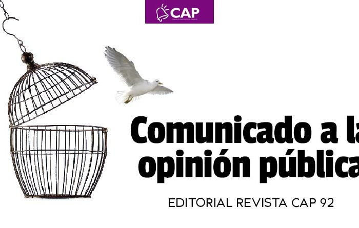 Comunicado a la opinión pública.