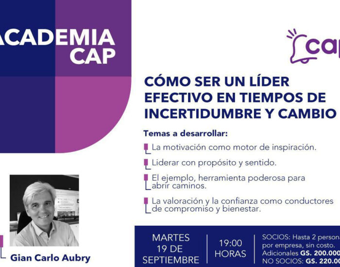 ¡Se viene la última charla del año de ACADEMIA CAP, con una magistral presentación!