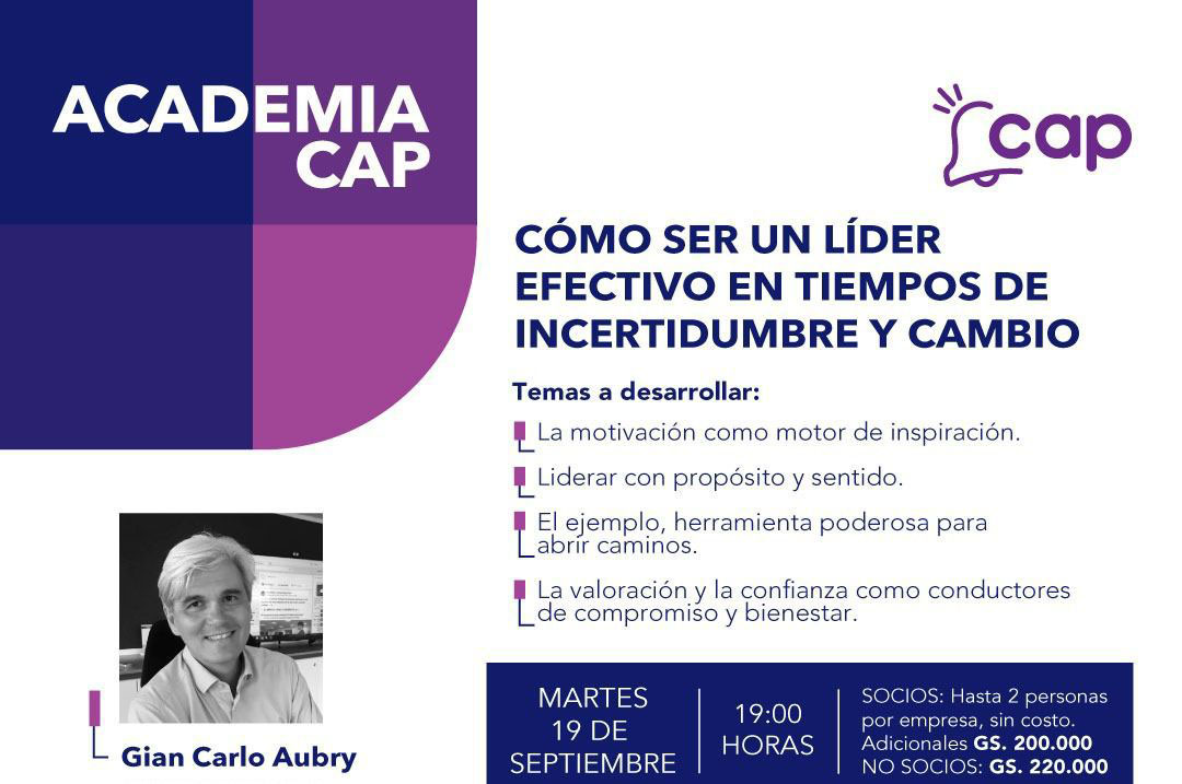 ¡Se viene la última charla del año de ACADEMIA CAP, con una magistral presentación!